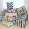 Bolsa de TNT Engrosada de Gran Capacidad Bolsa de Almacenamiento para Ropa y Colchas de Estudiante Bolsa de Empaque para Mudanza Bolsa Tote Plegable