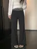 Pantalones acampanados de lunares estilo coreano para mujer, nueva colección primavera/otoño, pantalones casuales de cintura alta ajustados a la moda estilo americano