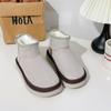 Botas de Nieve Belle para Mujer Invierno Forradas de Polar Engrosadas Botines Cortos Populares en Internet 2024 Zapatos de Plataforma de Invierno LZ6033