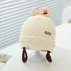 Chapéu de Lã para Bebê de Um Mês Outono e Inverno Peruca Fofa com Tranças Estilo Fino Chapéu Protetor de Orelhas Pequena Princesa