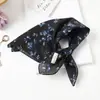 Lenço Xadrez com Bolinhas Vintage de Alta Qualidade Lenço Decorativo para Cabeça Lenço de Seda Novo Estilo Primavera e Verão