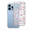 Funda Protectora Anticaída con Agujeros Finos y Lazo Rosa para iPhone 17 Funda para Teléfono Apple 18 Promax Funda Transparente de Flores