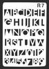 Plantilla de cuenta de mano con letra R, plantilla de dibujo digital, plantilla de dibujo grande, 12