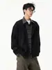 Nueva Chaqueta para Hombre Otoño/Invierno 2026 con Diseño de Retazos a Cuadros Falso de Dos Piezas, Estilo Holgado y Casual