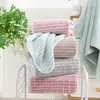 Toalla de Baño de Coral Fleece Transfronteriza, Toalla Rayada, Toalla de Baño para Adultos del Hogar, Extra Grande y Gruesa, No Suelta Pelusa, Toalla Absorbente