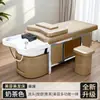 Cama de Lavado de Cabezal para Exportación Transfronteriza con Circulación de Agua y Vapor, Calentador de Agua, Dedicada para Salones de Belleza, Belleza y Masaje Cama Todo en Uno
