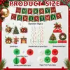 Banner de letras con purpurina de Feliz Navidad Decoraciones colgantes en espiral de Navidad Adornos de panal de escritorio Suministros para fiestas