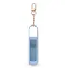 Estuche de silicona para perfume y brillo de labios transfronterizo con llavero, estuche de silicona portátil para labiales para uso en exteriores, accesorio para llaves, estuche para botella de perfume