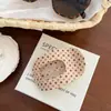Pinza para el pelo de lunares y cuadros dulces estilo coreano para niñas, Pasador lindo con lazo, Pinza de tiburón Accesorio para el pelo