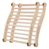 Cross-border Wooden Sauna Room Backrest S-shaped Sauna Backrest Khan Steam Room Pillow Wooden Wave Sauna Room Acessórios