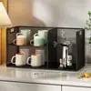 Organizador de portavasos multicapa, estante para tazas de té y mesa de té, estante de almacenamiento para tazas, estante para bocadillos de encimera, caja de almacenamiento