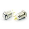 Fonte de Alimentação Chaveada com Botão de Aço Inoxidável Metal 12/16/19mm Auto-Travante Reset à Prova d'Água com Luz Interruptor de Luz de Nevoeiro para Carro