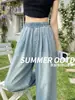 Jeans Tencel Azul Claro para Mujer Primavera Verano Estilo Delgado 2026 Nuevo Pierna Recta Persona Baja Gordita MM Talla Grande Pantalones Sueltos de Pierna Ancha