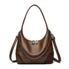 Bolsa de Moda de Luxo Nicho Formato Dumpling Feminina 2026 Nova Grande Capacidade Simples para o Dia a Dia Bolsa Versátil de Ombro Transversal