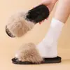 Pantuflas de Algodón, Pantuflas de Invierno de Pelo Largo, Pantuflas Peludas de Interior para Mujer, Nuevo Estilo Primavera y Otoño 2025, Pantuflas de Invierno de Felpa