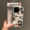 Patrón de Pintura al Óleo Perro Adecuado para Funda de Teléfono Móvil Apple 16Promax/15 14Plus Patrón de Lichi 13P Carcasa Suave 12 Anti-Caída 1
