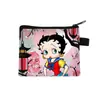 Bolsa de monedas de dibujos animados Miss Betty Estampado LOVE Cierre de cremallera Almacenamiento Bolsa pequeña Portátil para niñas Llavero para monedas Venta al por mayor