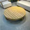 Sofá de Mimbre y Teca Creativo para Exteriores, Combinación de Mesas de Café Simples Dobles y Individuales para Patio, Jardín al Aire Libre, Villa