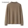 Malha lisa de calibre 12 com fios dourados e prateados, gola autocolante, suéter de malha de cashmere, barra enrolada, corte solto, suéter pullover com fio brilhante para mulheres