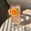 Copo Alto para Suco para Uso Doméstico, Padrão de Árvore de Alta Estética, Transparente Reto Criativo para Chá de Frutas Água com Gás, Copo de Coquetel