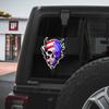 Adesivos criativos para carro com comércio exterior, caveira vermelha, modificação de porta e capô, adesivos personalizados, arranhões criativos na carroceria