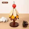 Jogos americanos resistentes ao calor com tema de árvore de Natal, decorações de mesa com design sofisticado e criativo, uma única árvore feita de madeira maciça, pegadores de panela resistentes ao calor, porta-copos dobráveis e porta-tigelas
