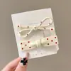 Presilhas de cabelo de alta qualidade estilo coreano em cores dopamina para mulheres, presilhas de bico de pato doces para franja, acessórios de cabelo