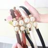 Cinturón de Perlas para Mujer Estilo Chanel Todo-partido Delgado Decorativo para Falda Cintura Delgada Ajustable Simple Todo-partido