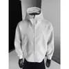 Cardigã oversized estilo retrô americano, moletom com forro de fleece, jaqueta masculina de gola alta, com capuz, peso pesado, marca da moda, forrado com fleece, top de corte solto, algodão