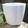 Maceta de plástico sin agujero sin fugas rábano verde cultivo de agua y tierra cuenco imitación porcelana hierba espesa inodoro maceta planta verde simple