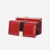 Europa del Este Transfronterizo Más Vendido Cartera de Cuero Genuino para Mujer Bolso de Mano de Moda Herrajes Lentejuelas Bolso de Mano Clásico para Mujer Pinza para Billetes Personalizado Venta al por Mayor