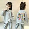 Nuevo Estilo de Otoño para Niñas, Versión Coreana Súper Linda, Camiseta de Manga Larga Waffle de Punto Falso Dos Piezas Casual para Bebé, Ropa Exterior Versátil