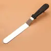 Espátula Curva de Acero Inoxidable 410 Alisador de Crema para Pasteles Raspador de Pasteles Espátula Triangular Herramienta para Hornear Raspador Decorador