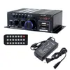 AK380 Mini Amplificador de Potencia Pequeño Hogar Coche Ranura para Tarjeta Multifunción Amplificador de Potencia Bluetooth 12V