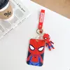 Chaveiro Marvel Homem-Aranha Capitão América Capa de Cartão Cartão de Refeição Cartão de Metrô Cartão de Ônibus Cartão de Acesso Cordão Pingente de Bolsa