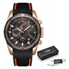 Reloj Elegante de Negocios para Hombre con Correa de Silicona Lige