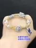Plata pura s999 Grifo Retro Dragón Zodiacal Año Animal Cuentas Separadas Pulsera Trenzada de Cuerda Pulsera Collar Accesorios DIY Hechos a Mano