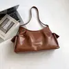 Bolsa de Commuter Maillard Retrô para Mulheres 2026 Nova Moda de Outono Versátil Bolsa de Ombro Único Bolsa Transversal de Grande Capacidade