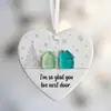 Decoración de Amistad con Forma de Corazón para Nuevo Producto Transfronterizo Colgante Acrílico Plano 2D Regalo de Navidad Colgante para Árbol de Navidad