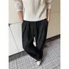 Otoño 2026 Nuevo Estilo Interior Algodón Chino Plisado Pierna Ancha Rectos Pantalones M-5XL HK26638