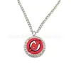 Collar de Acero Inoxidable de 32 Equipos de la NHL con Colgante Redondo de Diamante, Joyería Transfronteriza de los Maple Leafs Blackhawks, Lote Mixto