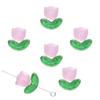 10 juegos de tulipanes de vidrio con flores y hojas hechos a mano DIY caseros material para collar pulsera antigua venta directa de fábrica