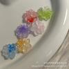 2023 Nuevo pegamento de gota hielo translúcido Halo 6 colores flor de cinco pétalos brillo luminoso diy fábrica directa al por mayor funda para teléfono móvil