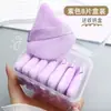 Pó Seco de Alta Densidade Pequeno Ultra Macio, Pó Solto, Pó Compacto, Esponja de Maquiagem, Ferramentas de Beleza Embaladas, Aplicador de Pó Triangular de Veludo