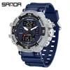 Reloj Deportivo Multifuncional Personalizado de la Fábrica de Relojes Sanda Procesamiento OEM Resistente al Agua Reloj Digital Personalizado Autorizado