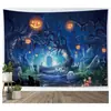Tapeçaria com Padrão de Atmosfera de Terror de Halloween Tapeçaria Personalizada Decoração de Fundo para Pendurar na Parede da Sala de Estar Quarto Quarto de Hóspedes Tapeçaria para Casa