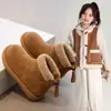 Zapatos de Niña Botas de Nieve con Forro Polar 2025 Nuevas Botas de Invierno Botines para Niños Zapatos de Algodón de Otoño e Invierno Zapatos de Dos Algodones