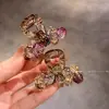 Pinza Pequeña de Garra de Cristal de Color Degradado Pinza de Flequillo Hecha a Mano de Moda para Mujer Nuevo Pasador de Gama Alta Accesorio para el Cabello de Lujo Ligero para Media Coleta