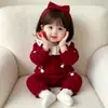 Mameluco para Bebé Niña 2026 Nuevo Estilo Ropa para Bebés Moda Cuello de Muñeca Hongo Lindo Traje de Gateo de Manga Larga
