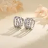 Elección Artística: Pendiente de Clip Brillante de Diamante Triangular de Tres Capas, No Requiere Perforación, Estilo Fresco y Minimalista, Cuff Geométrico Único de Diamante